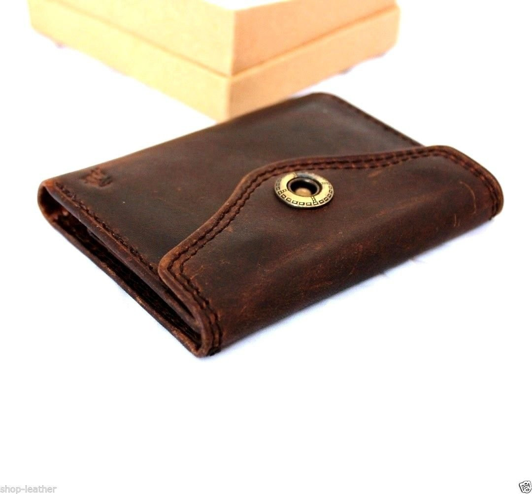 Leather Wallet Card Holder Wallets Slim Leather Gents Purse Hasp Closure  for Man | eBay